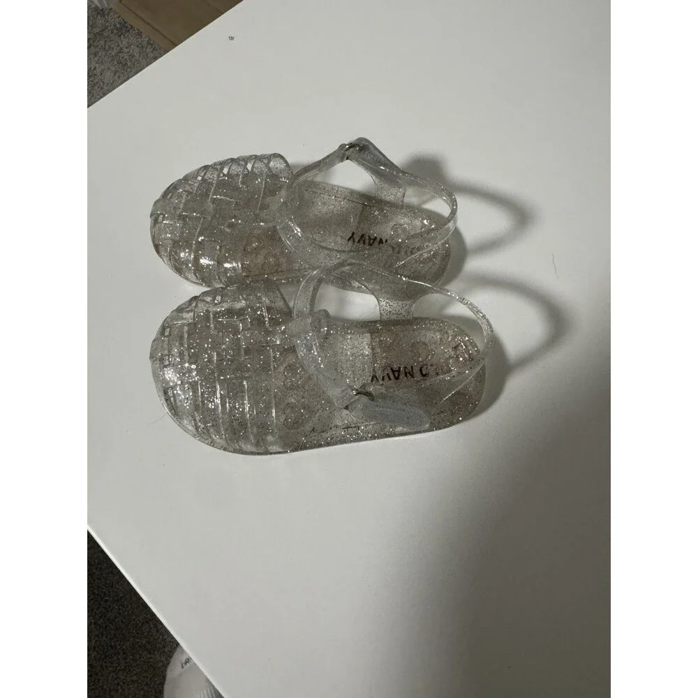 Old Navy Kids Clear Glitter Jelly Sandals Size Unknown Preowned